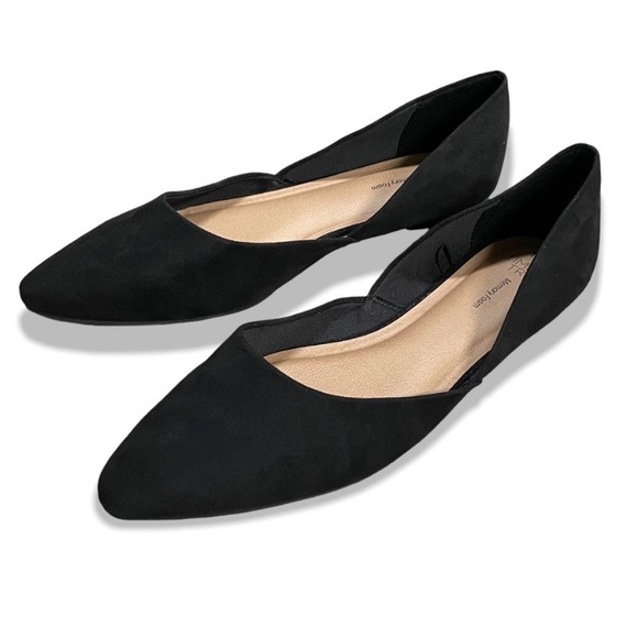 🌸2/$20 NWT Time and Tru Black D’Orsey Flats - Picture 2 of 16